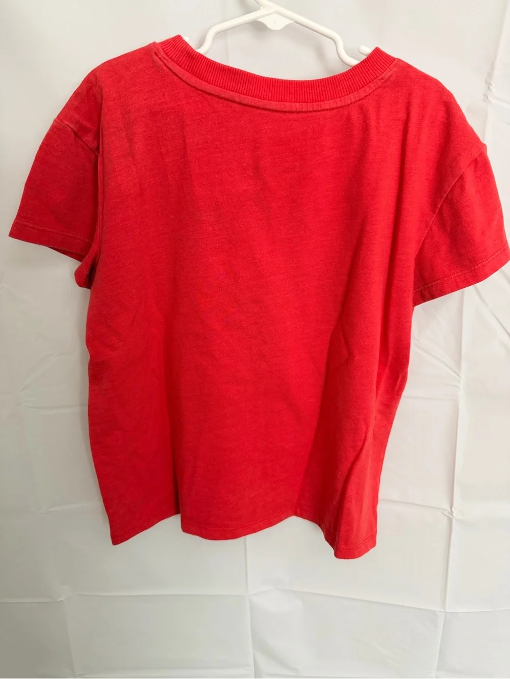 Cat & Jack Red Short Sleeve Tee with Heart Applique
